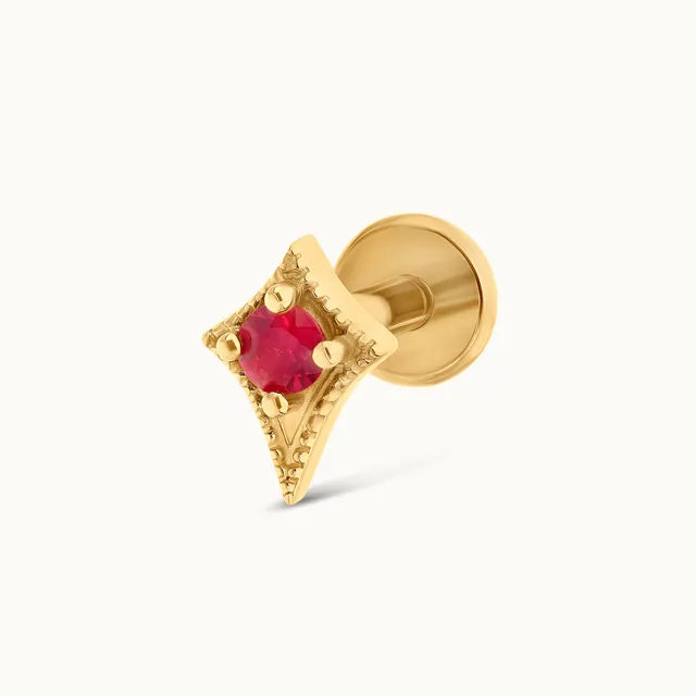obsidian-piercing-dignity-rouge-bijou-or-18-carats-et-rubis-forme-g-om-trique-ba image 1