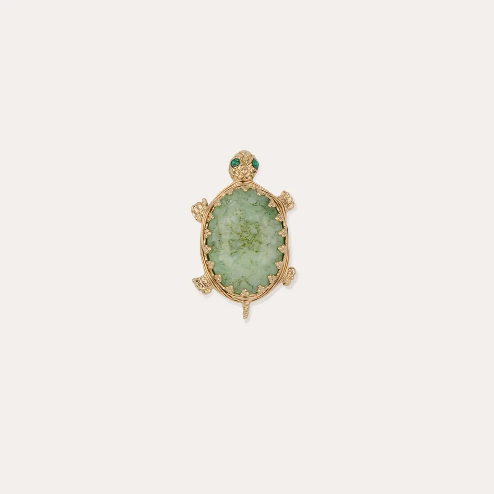 gas-bijoux-broche-tortue-dor-e-l-or-fin-cabochon-verre image 1