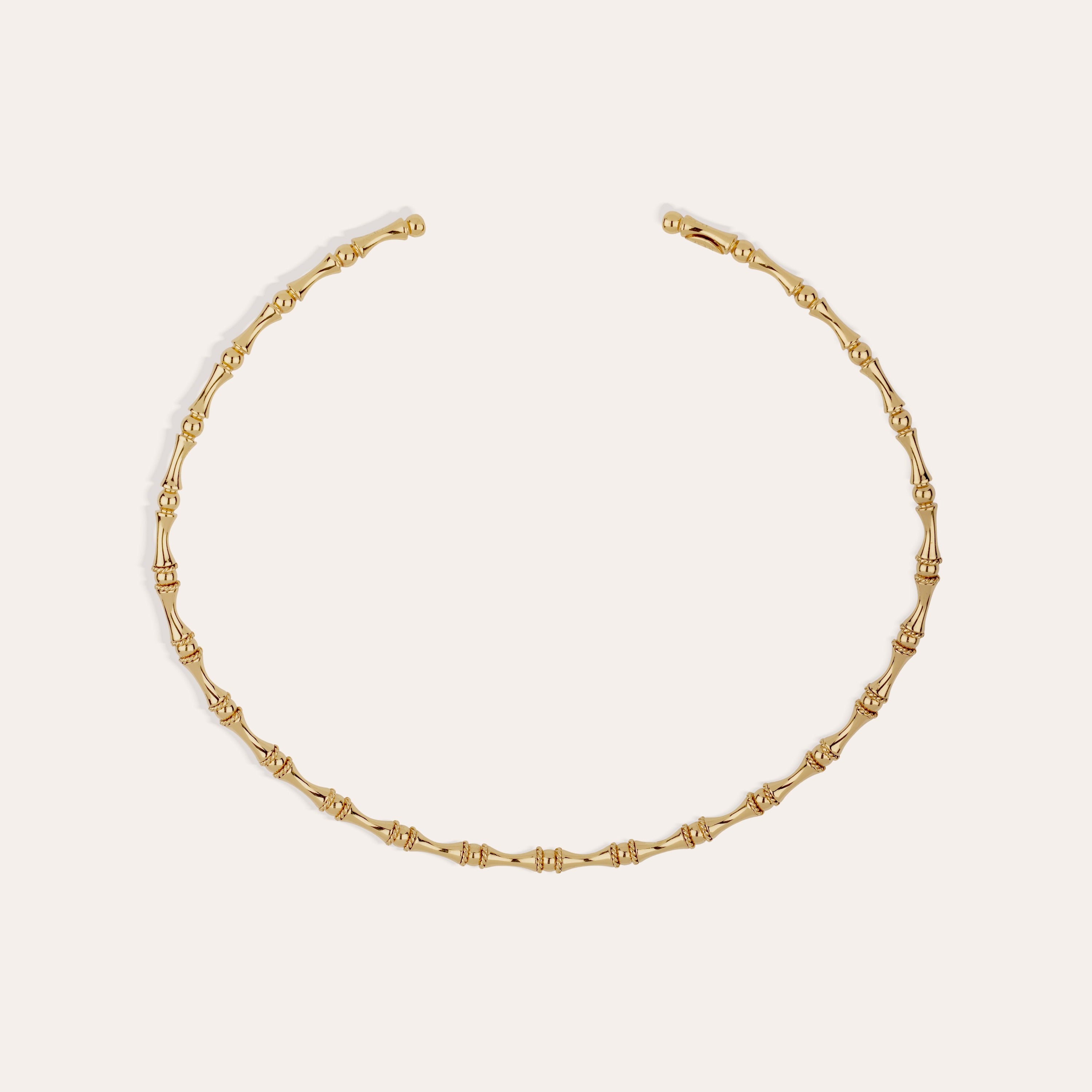 gas-bijoux-collier-bambou-dor-collier-torque-ajustable-plaqu-or-fin image 1