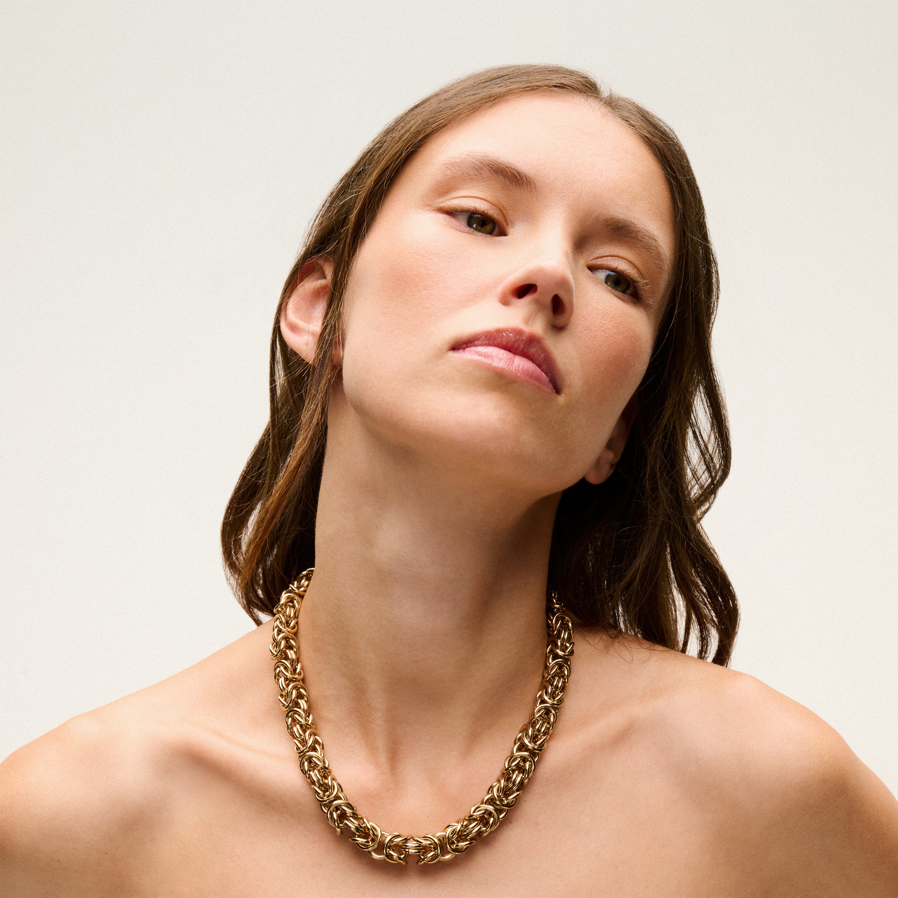 gas-bijoux-collier-claude-dor-cha-ne-maille-byzantine-d-grad-e-l-or-fin image 2