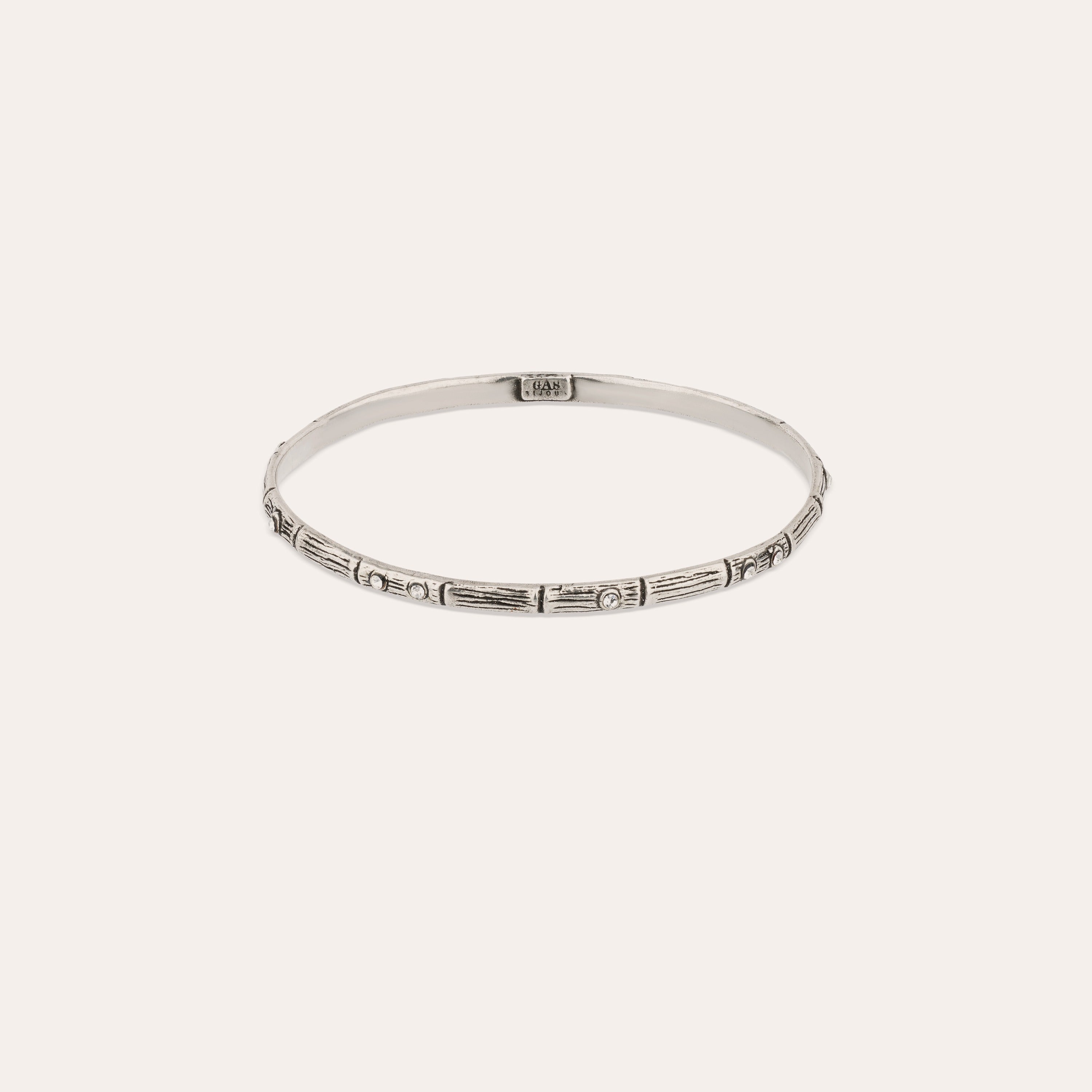 gas-bijoux-bracelet-bambini-strass-argent-fin-jonc-strass-taille-ajustable image 1