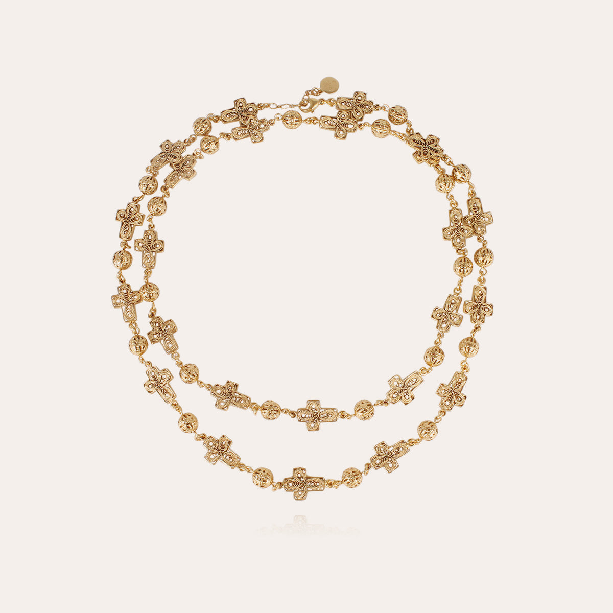 gas-bijoux-sautoir-yuca-croix-dor-l-or-fin-double-rang image 1