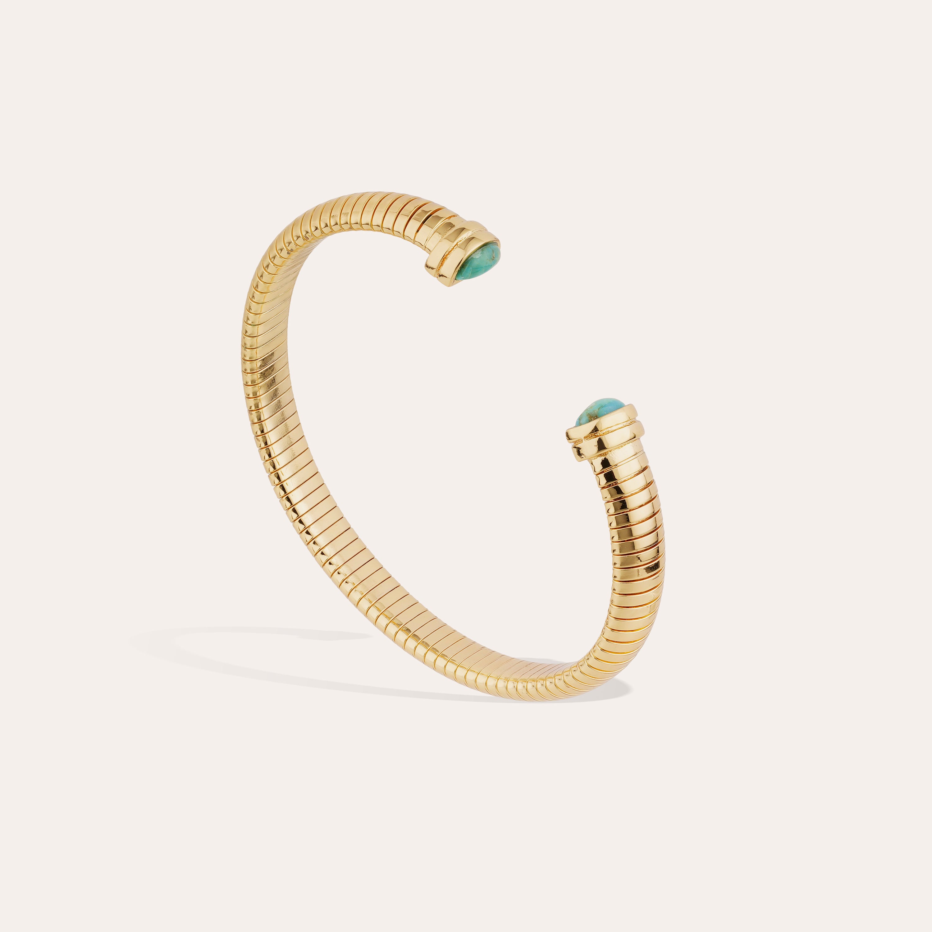 gas-bijoux-bracelet-jonc-antigone-turquoise-maille-tubogas-dor-e-l-or-fin-et-cab image 2