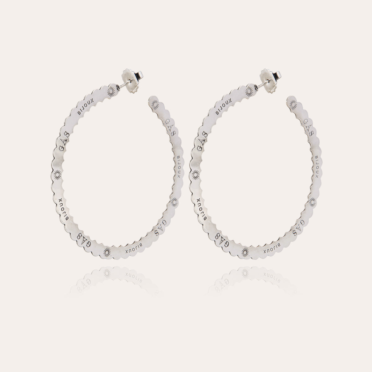 boucles-d-oreilles-cr-oles-bolduc-gas-bijoux-grand-mod-le-argent-es image 1