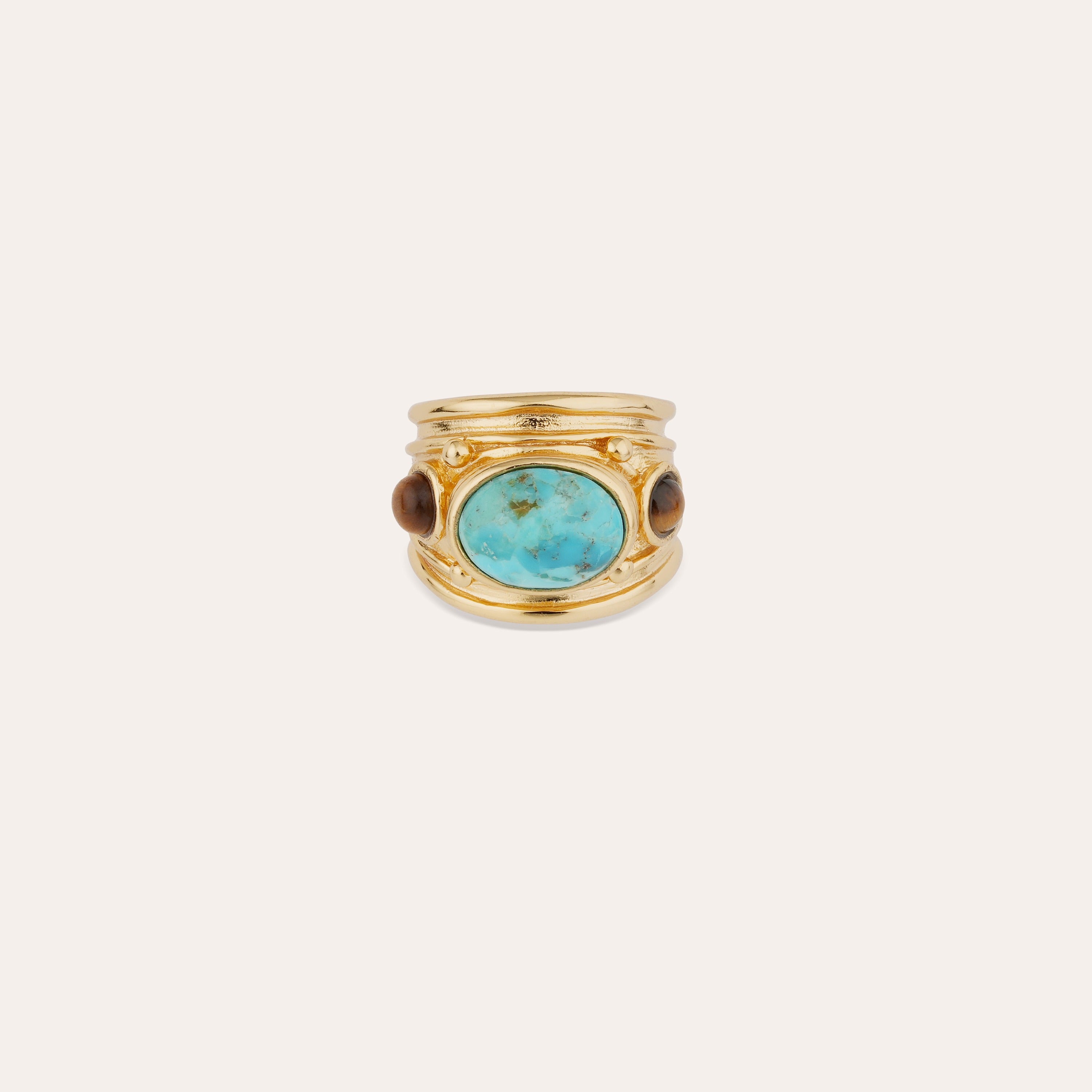 gas-bijoux-bague-simone-turquoise-et-il-de-tigre-dor-e image 1