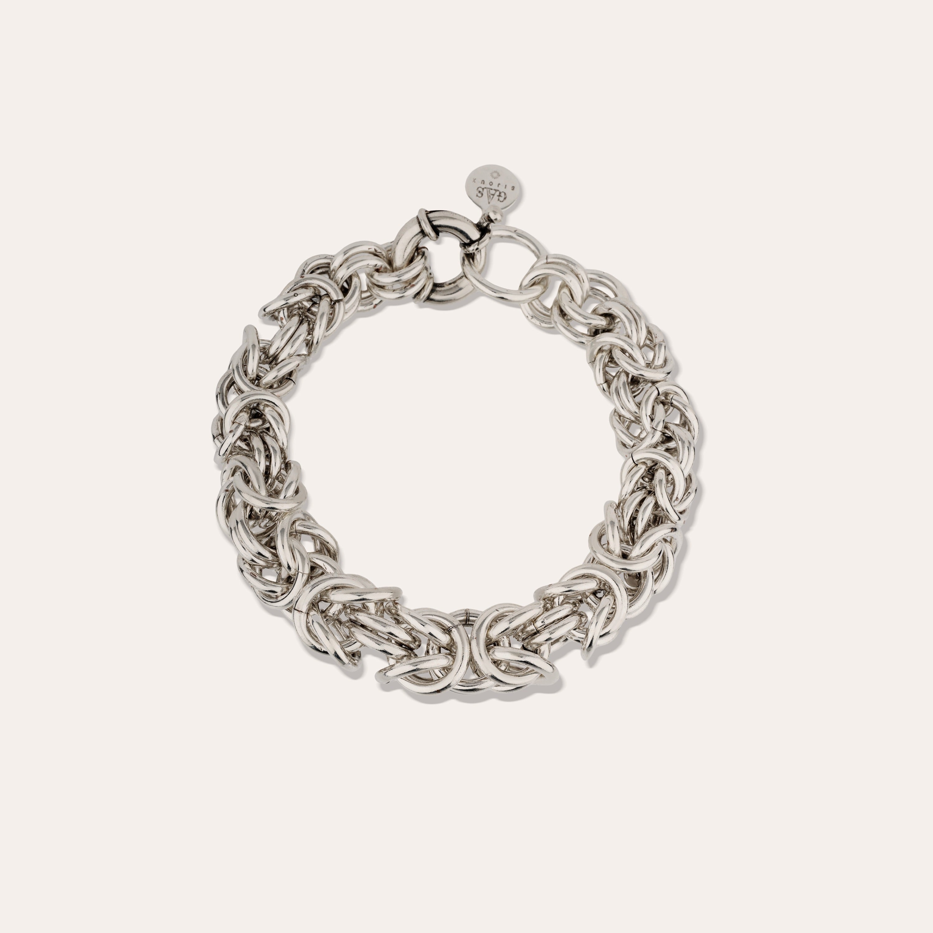 gas-bijoux-claude-bracelet-cha-ne-maille-byzantine-d-grad-e-argent-e image 2