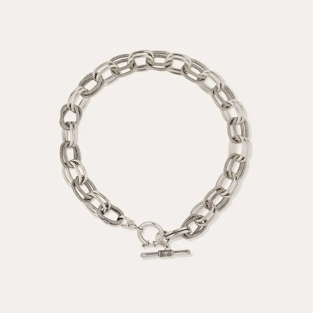 gas-bijoux-collier-bell-argent-anneaux-lisses-et-stri-s-fermoir-barrette-serti-d image 1
