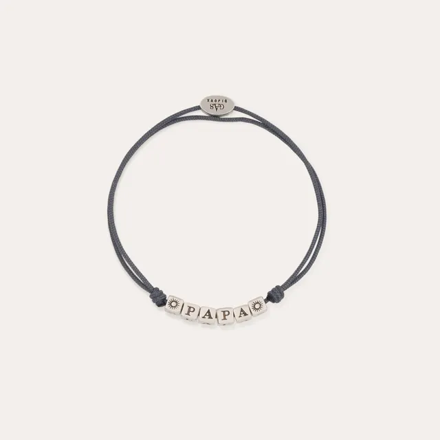 gas-bijoux-bracelet-papa-grand-mod-le-argent-cubes-grav-s-porte-bonheur image 1
