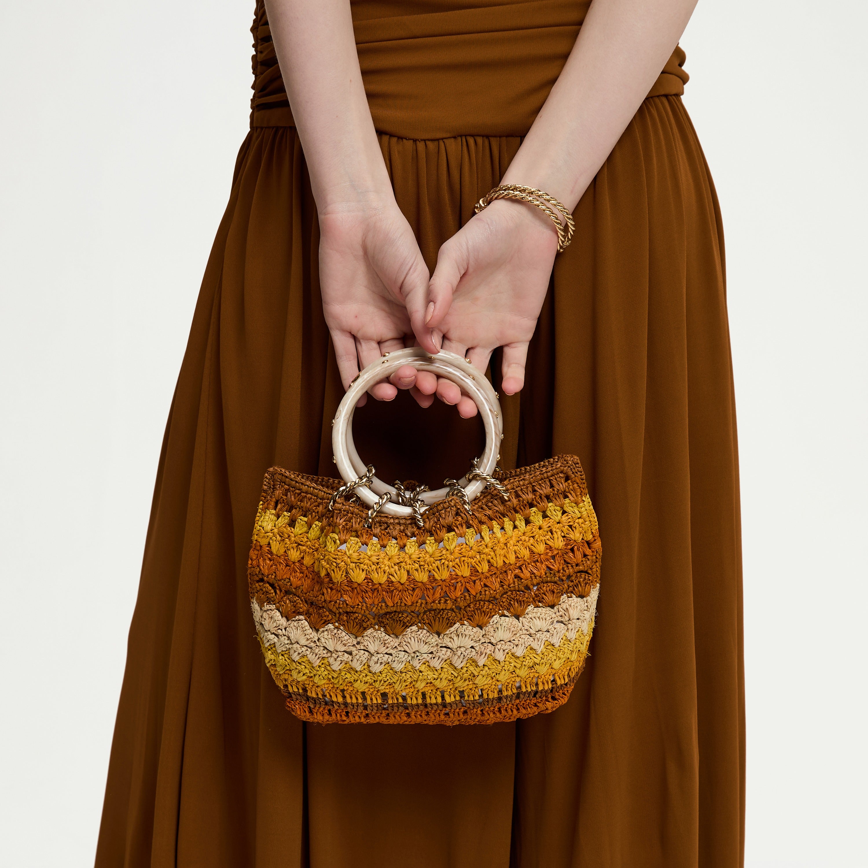 gas-bijoux-sac-bourse-picot-raphia-tress-la-main-poignet-ac-tate-anneaux-dor-s-l image 2