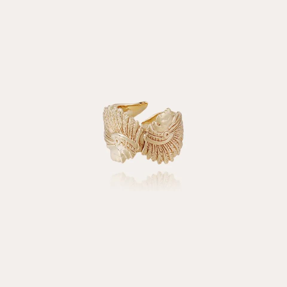 gas-bijoux-santa-f-grand-mod-le-bague-dor-e-l-or-fin-t-tes-d-indiens image 1