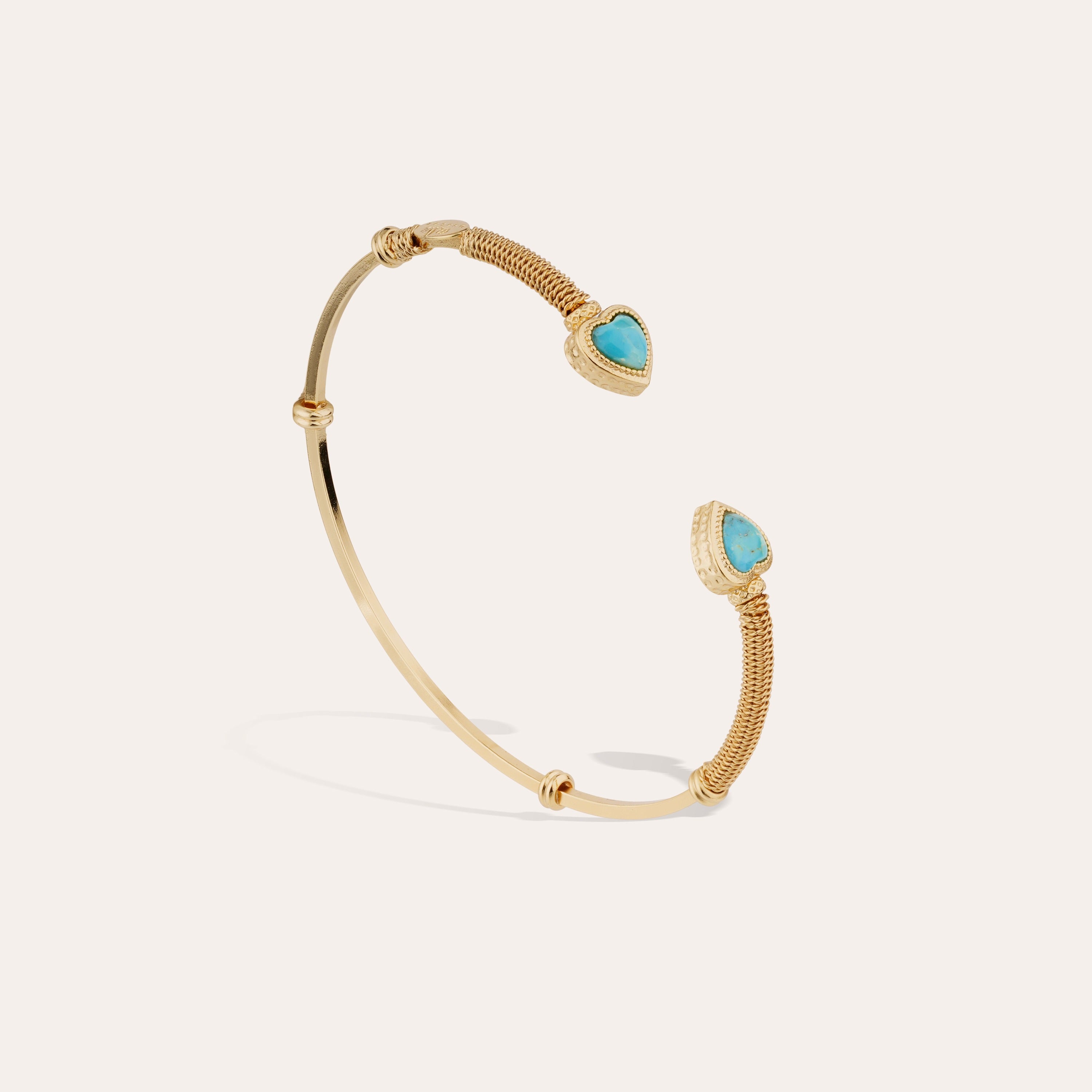 gas-bijoux-bracelet-duality-amore-jonc-dor-turquoise-double-c-ur image 3