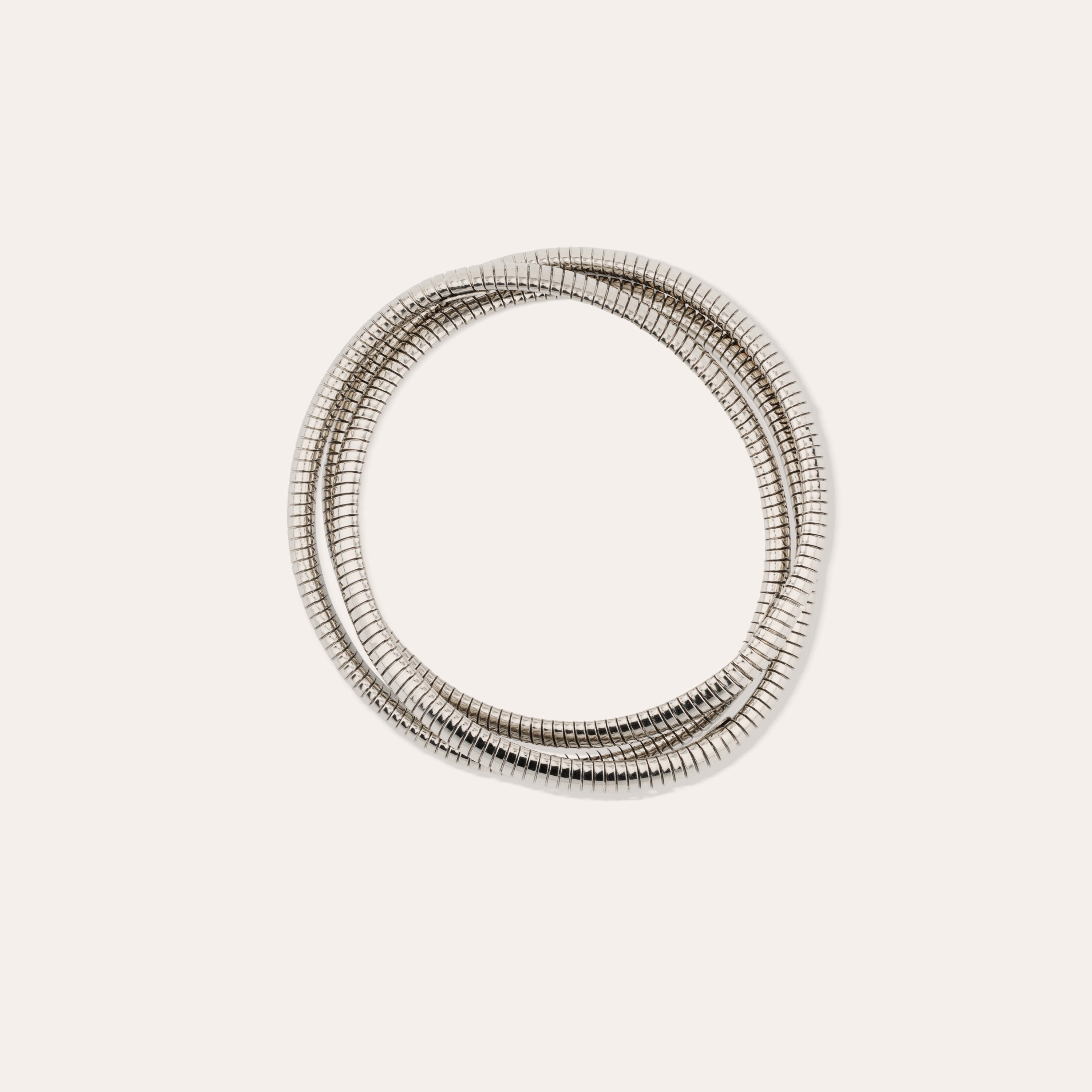 gas-bijoux-bracelet-infinity-trois-rangs-petit-mod-le-argent image 2