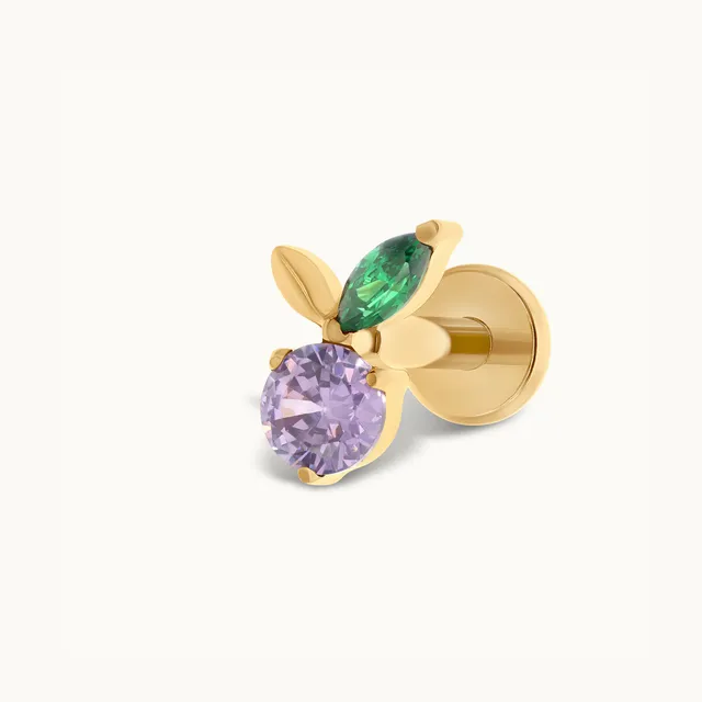 obsidian-piercing-bellini-embout-piercing-fruit-zircon-titane image 1