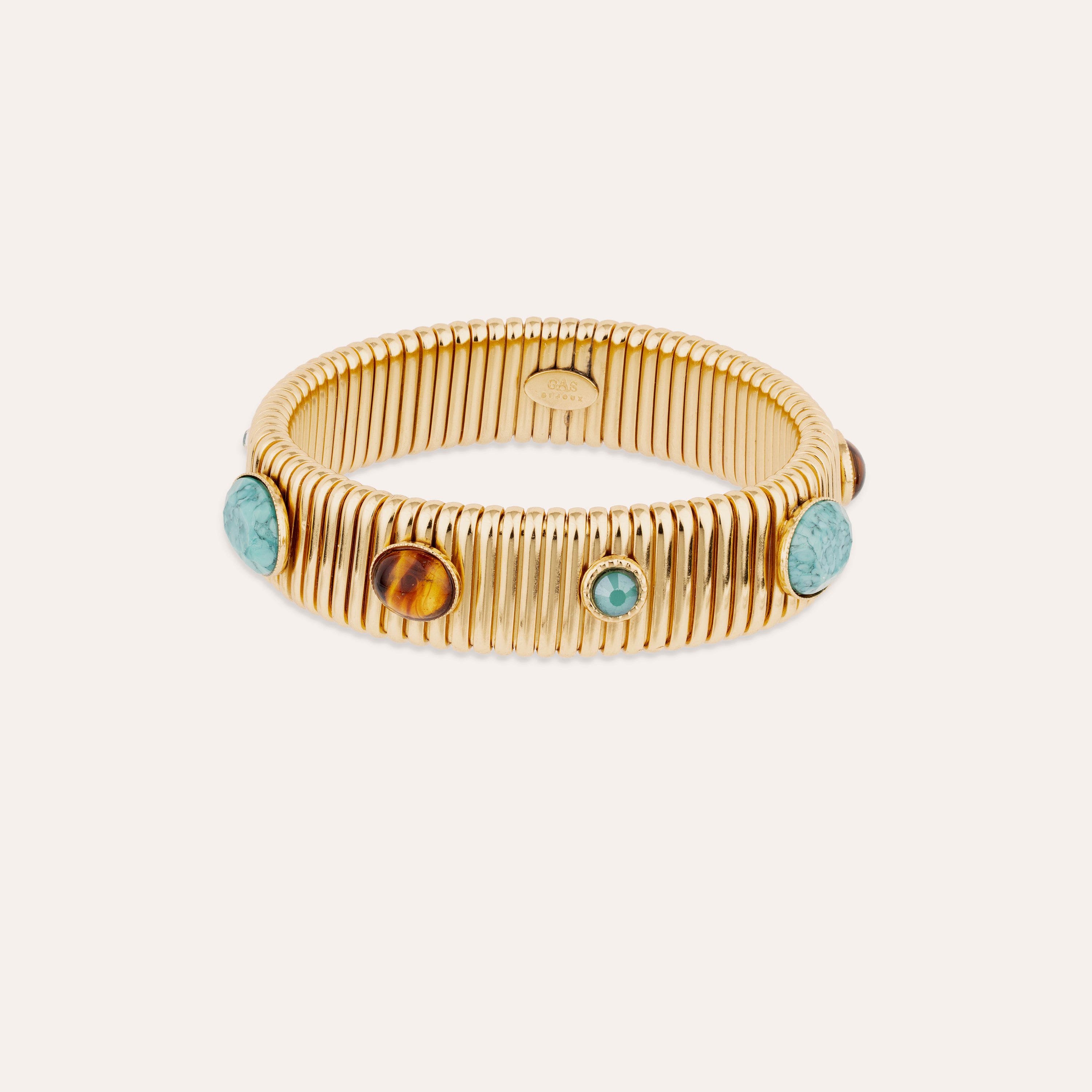 gas-bijoux-bracelet-strada-moyen-mod-le-maille-tubogas-dor-e-cabochons-p-te-de-v image 1