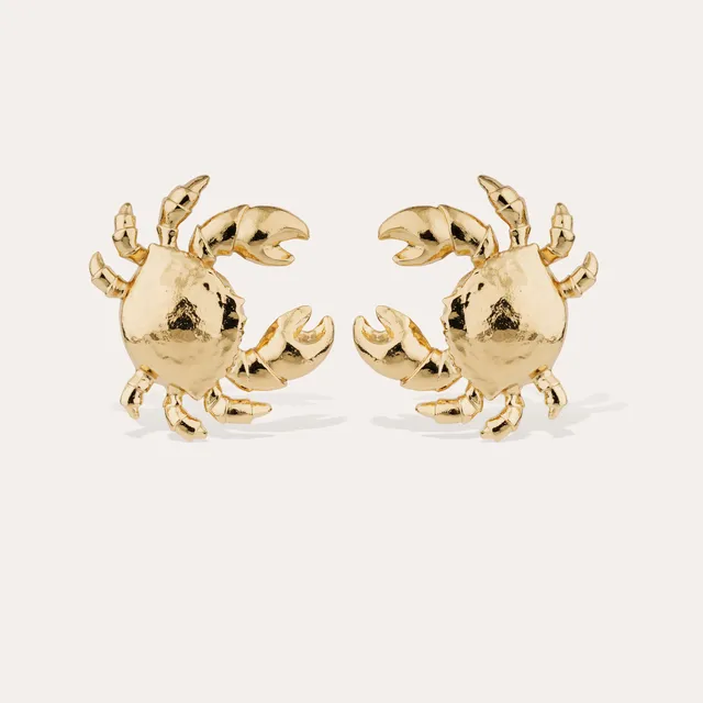 gas-bijoux-krabe-boucles-d-oreilles-puces-crabe-dor-l-or-fin image 1