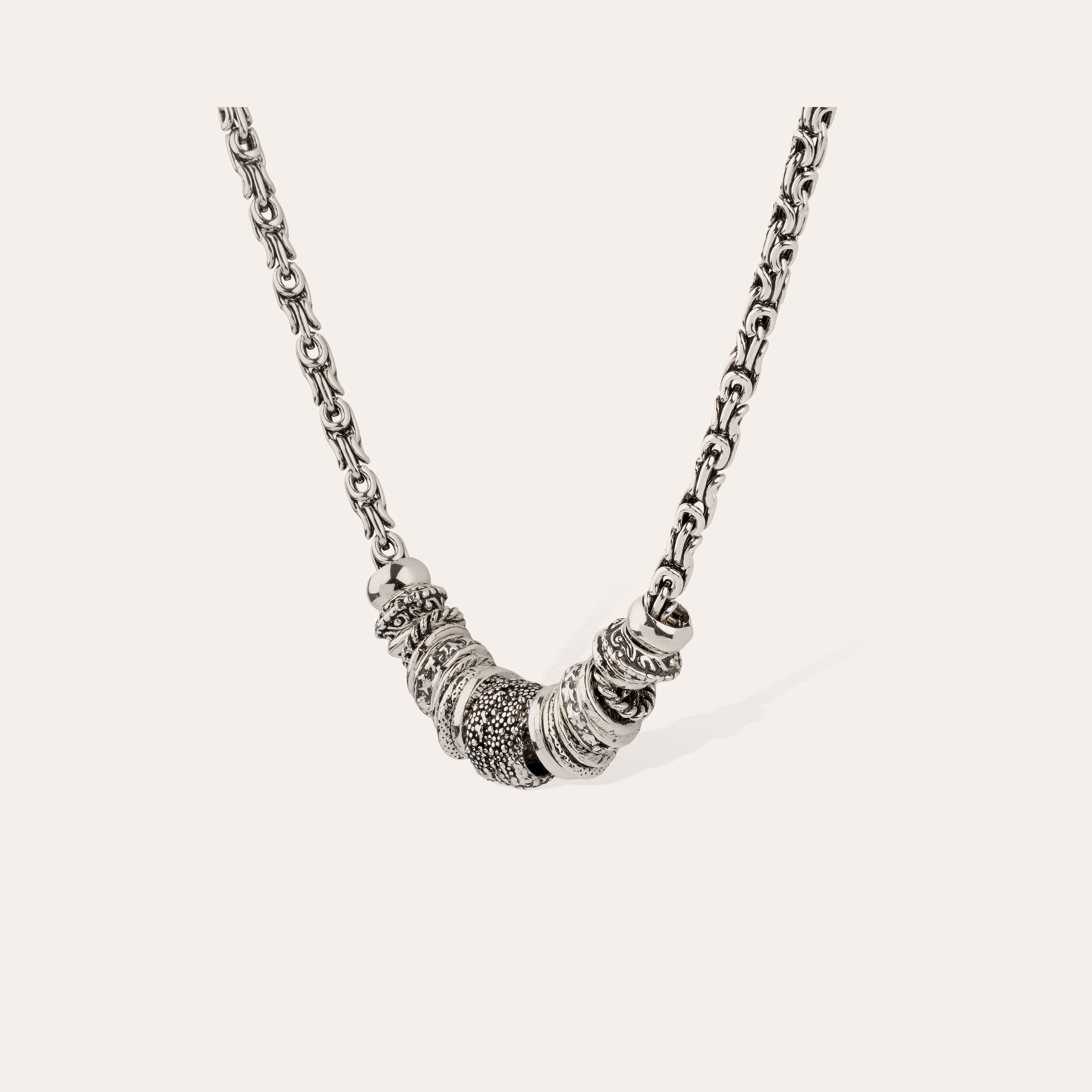gas-bijoux-collier-marquise-cha-ne-argent-anneaux-vintage image 2