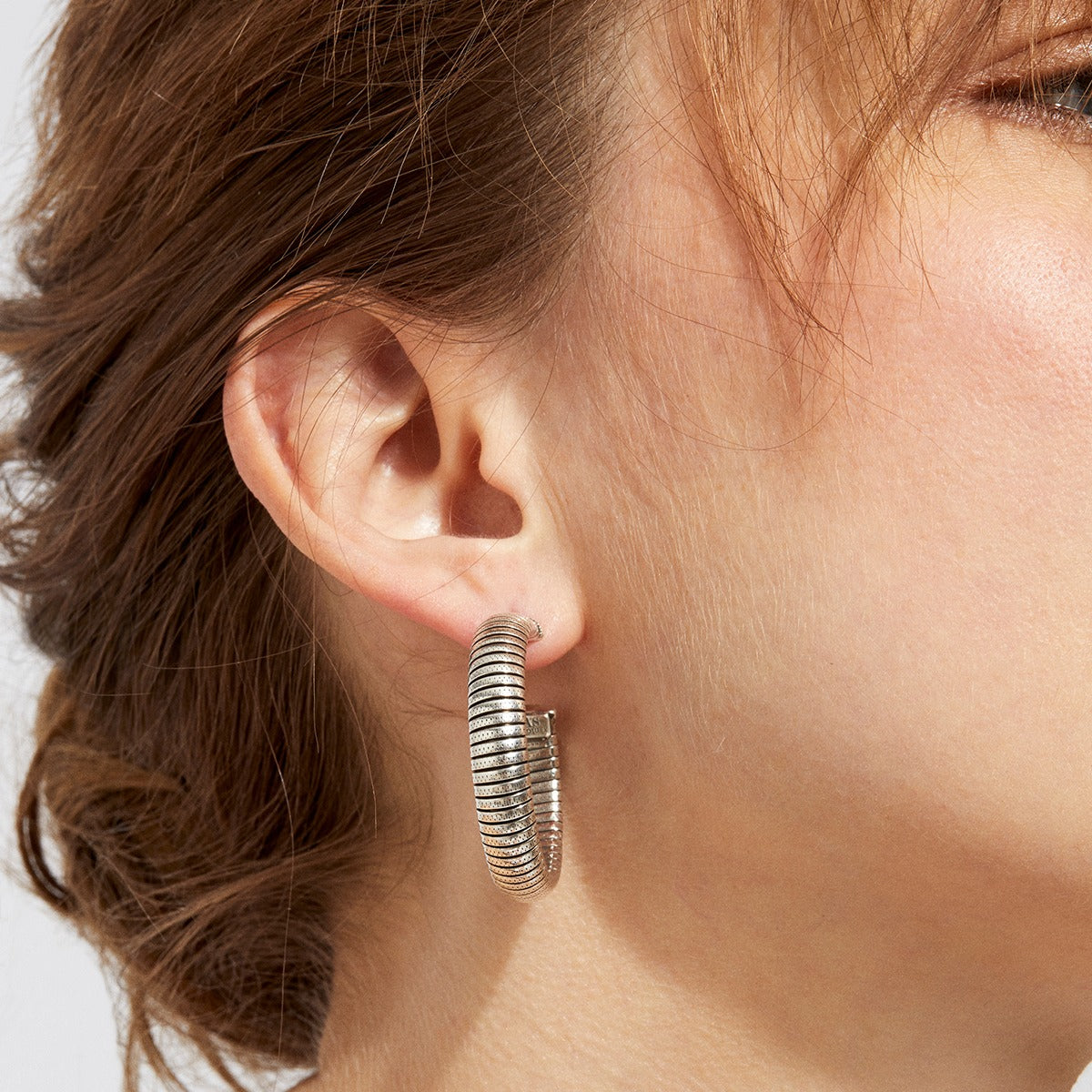 gas-bijoux-boucles-d-oreilles-cr-oles-milo-petit-mod-le-argent-es-maille-tubogas image 2