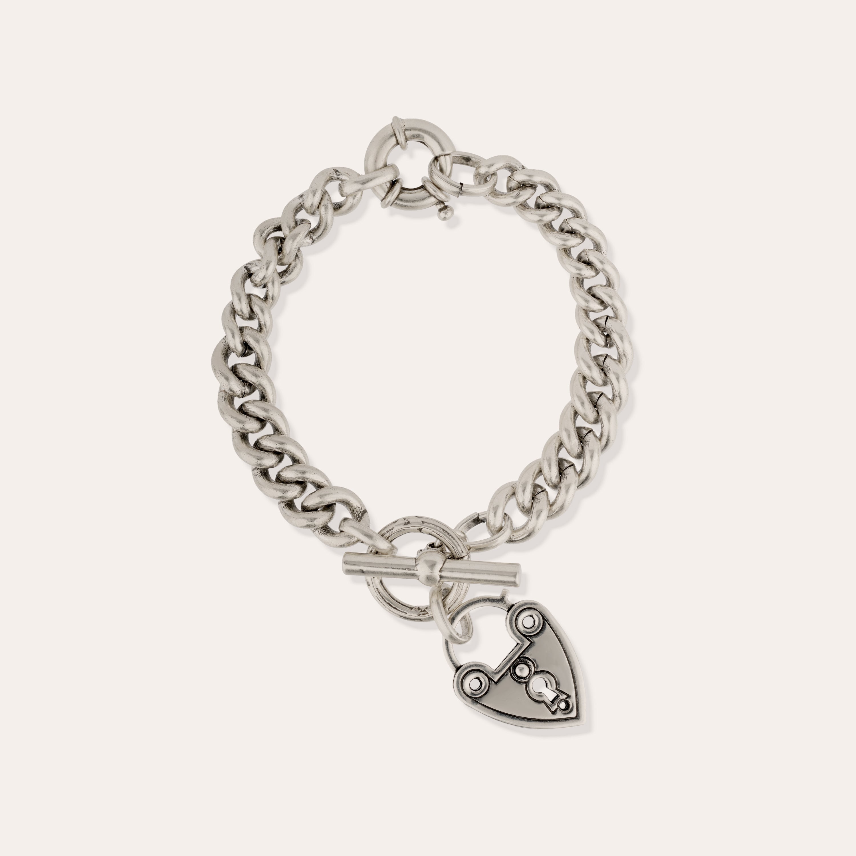 gas-bijoux-bracelet-locked-argent-cha-ne-cadenas-c-ur image 1