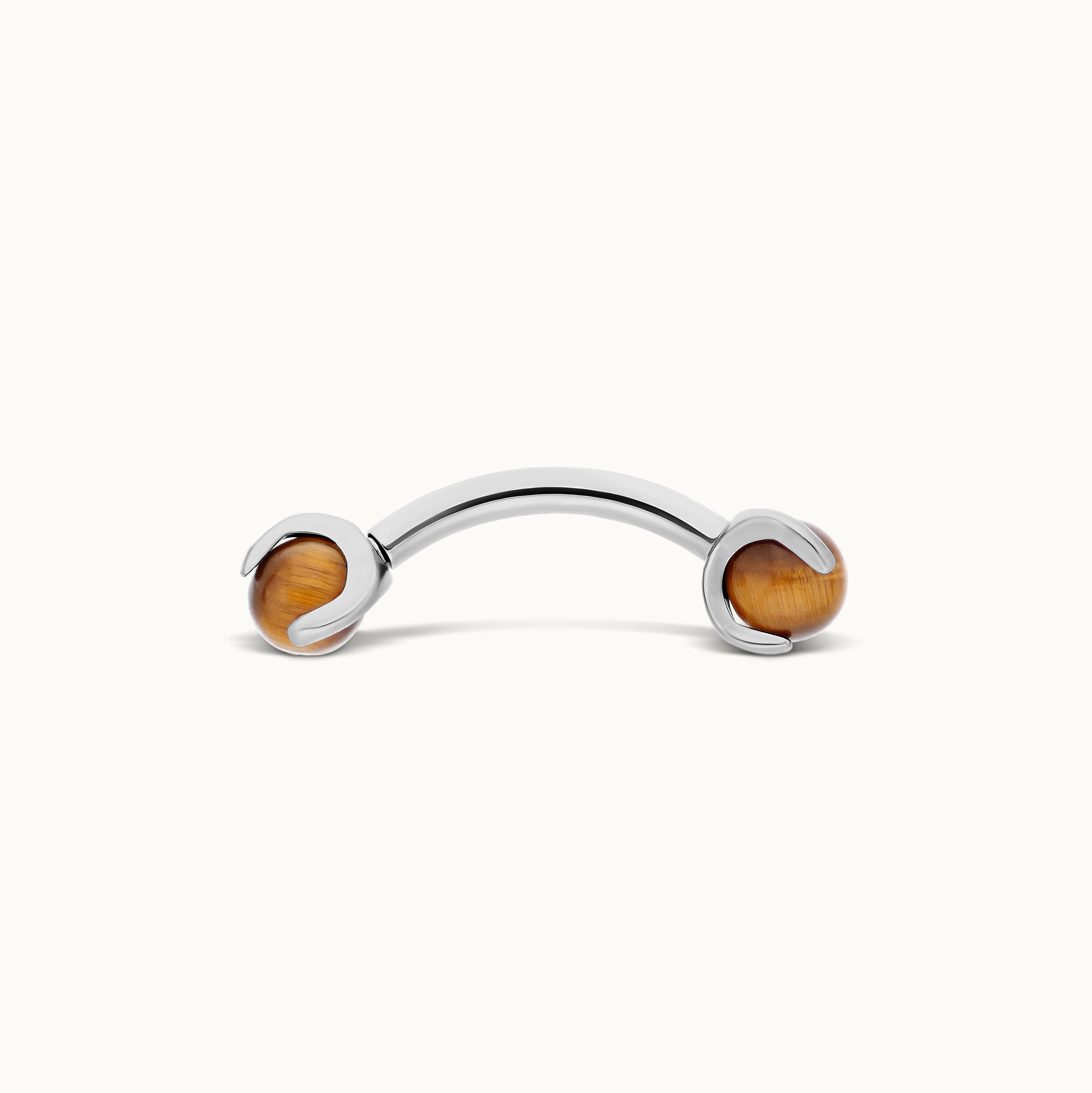 obsidian-piercing-barre-courb-e-oeil-de-tigre-piercing-arcade-rook-titane-pierre image 1