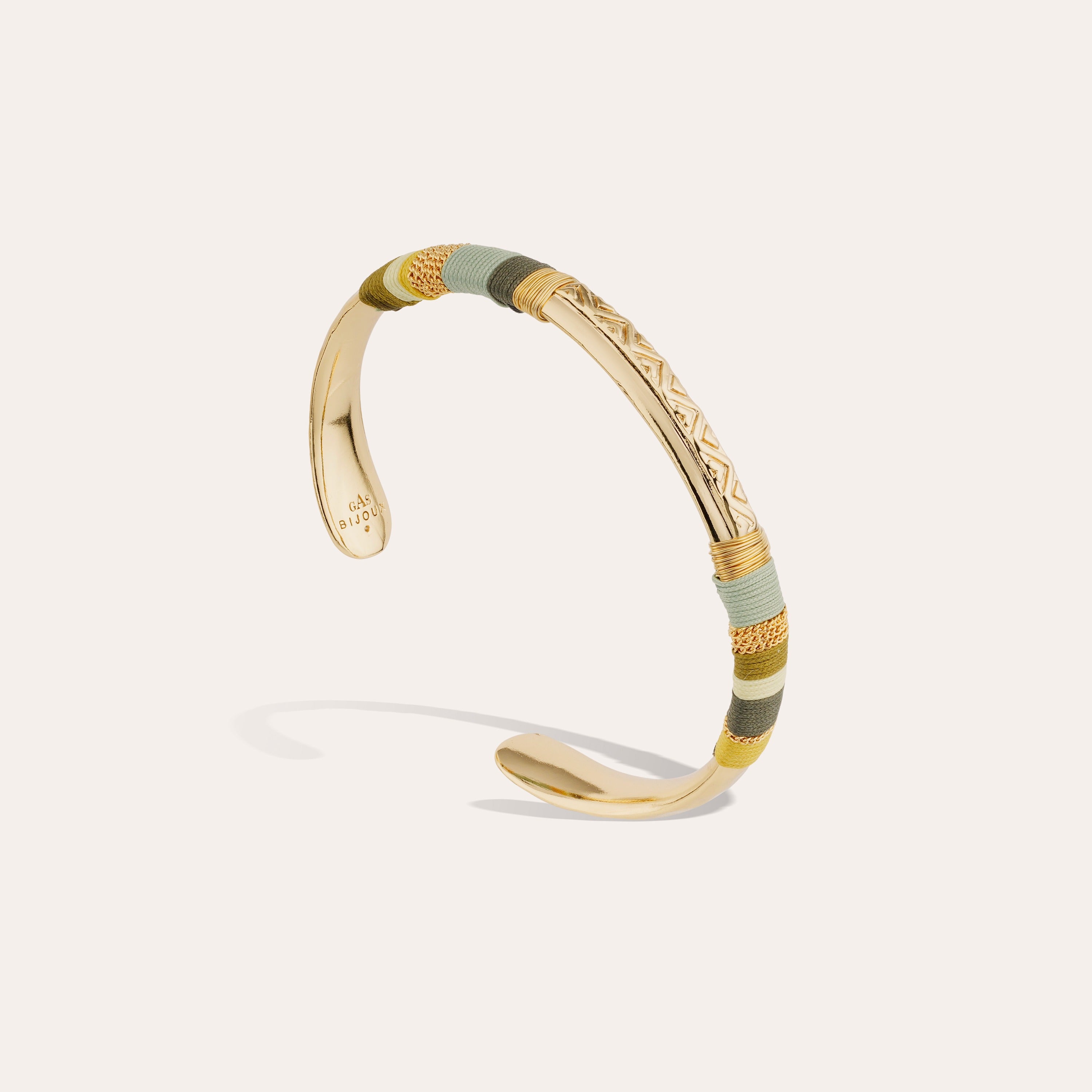 gas-bijoux-bracelet-jonc-massai-dor-fils-color-s-et-dor-s-ajustable image 2