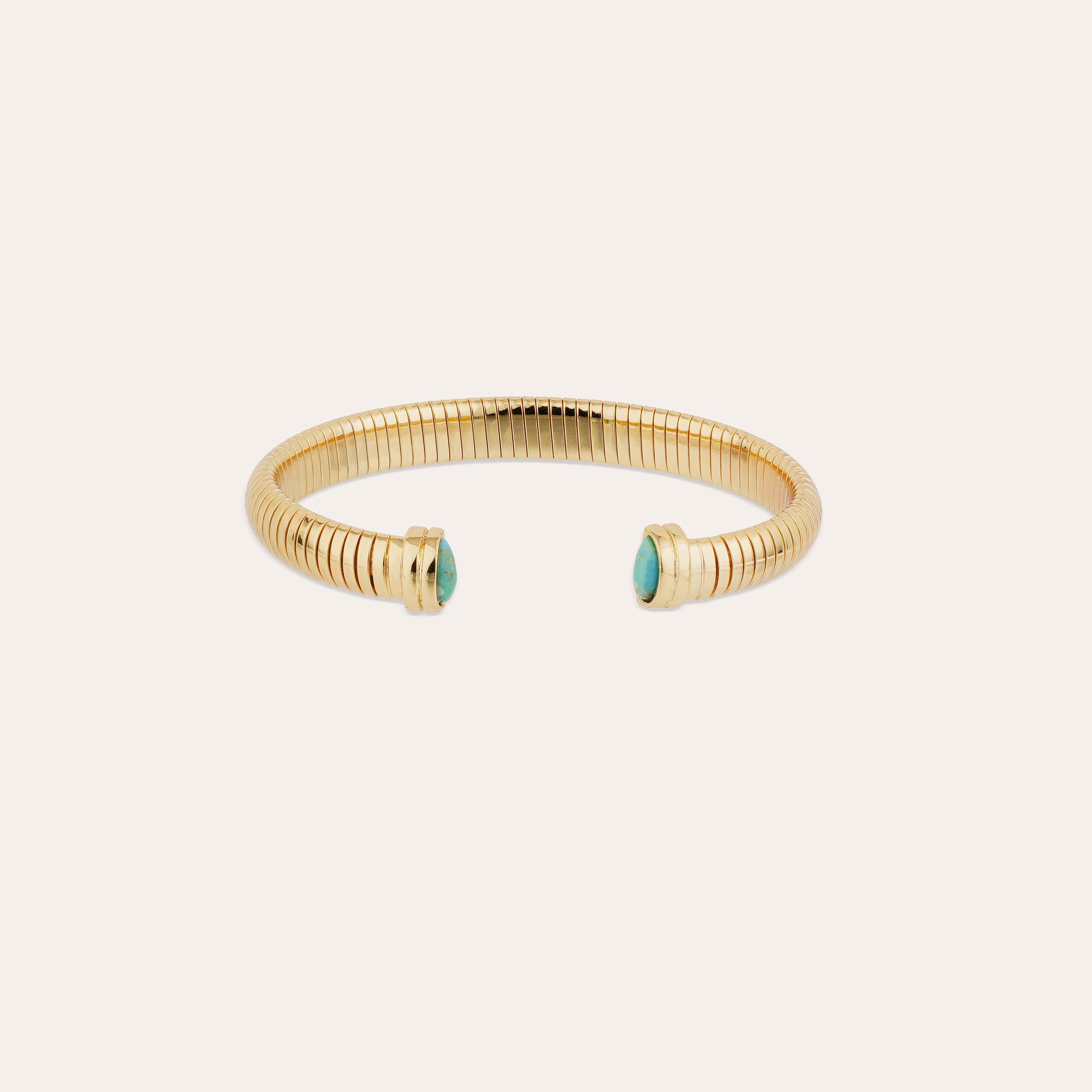 gas-bijoux-bracelet-jonc-antigone-turquoise-maille-tubogas-dor-e-l-or-fin-et-cab image 1