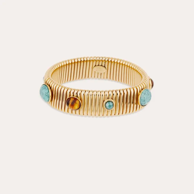gas-bijoux-bracelet-strada-moyen-mod-le-maille-tubogas-dor-e-cabochons-p-te-de-v image 1