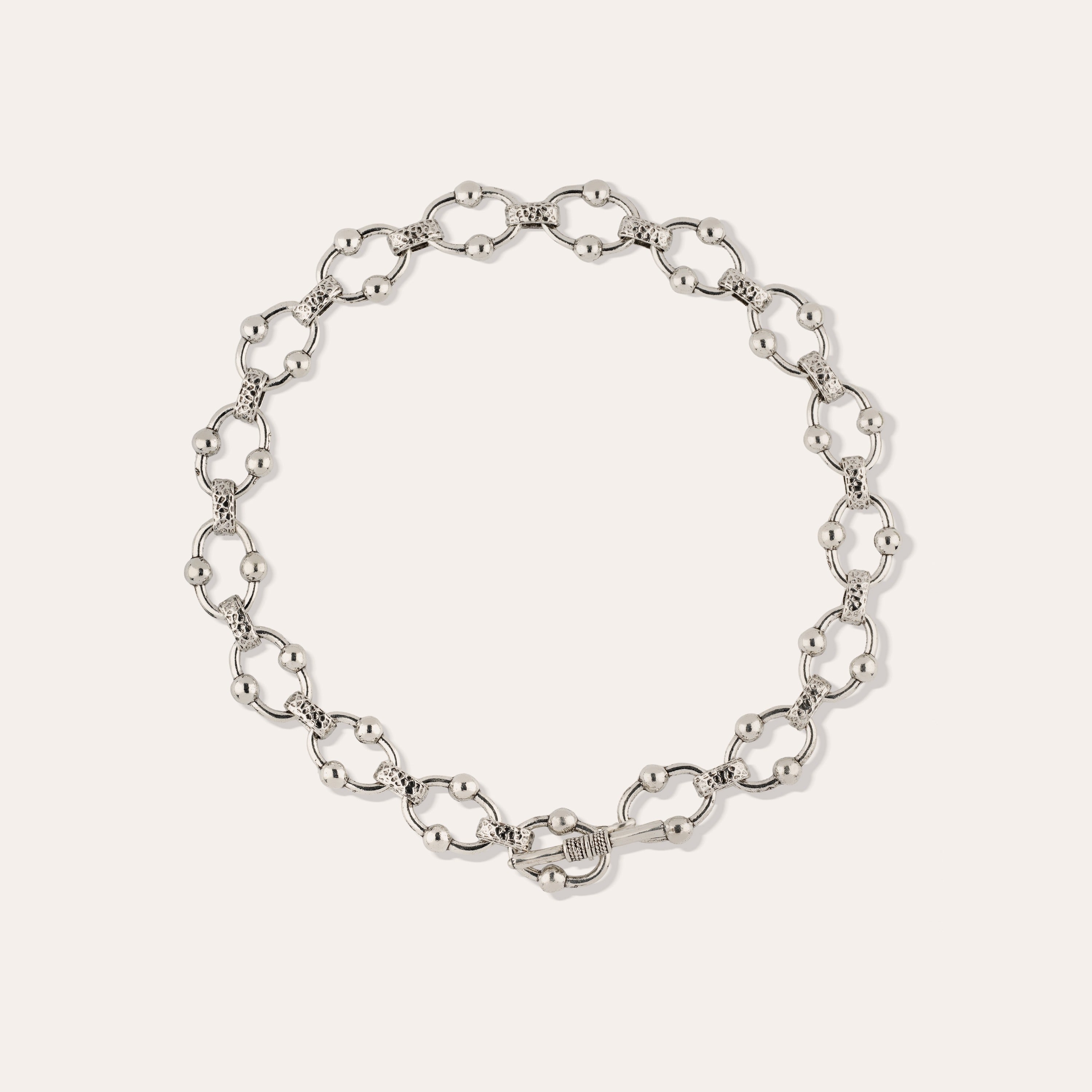 gas-bijoux-collier-rivage-argent-cha-ne-maillons-ovales-vintage-avec-charms-mira image 1