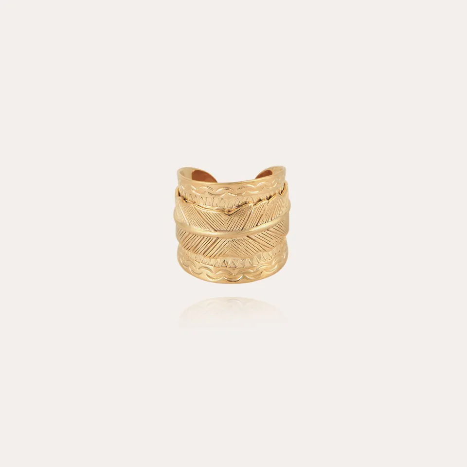 gas-bijoux-bague-cancun-penna-dor-e-grav-e-plume-volutes image 1