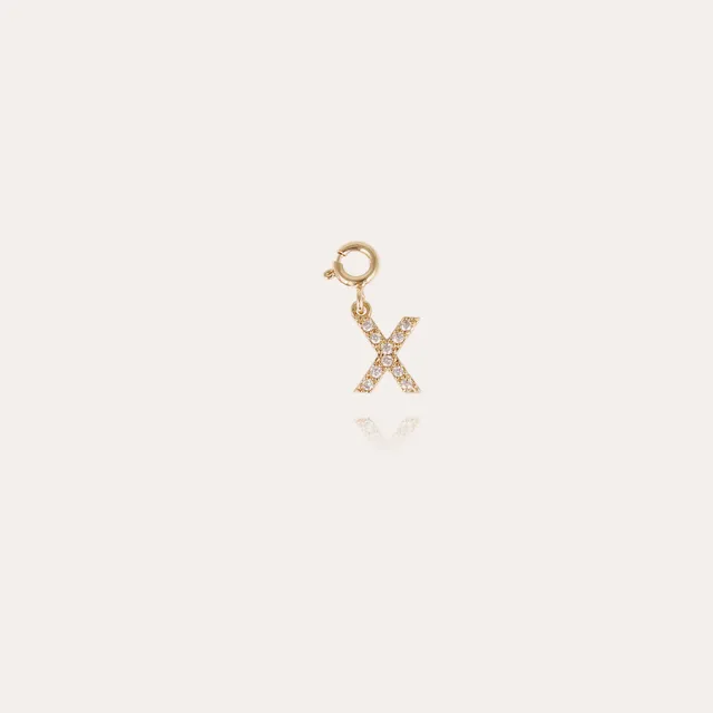 gas-bijoux-charm-pendentif-lettre-x-strass-dor-l-or-fin-2-cm image 1