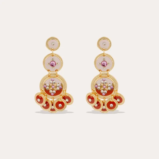 gas-bijoux-boucles-d-oreilles-sequin-trois-rangs-mail-et-strass image 1