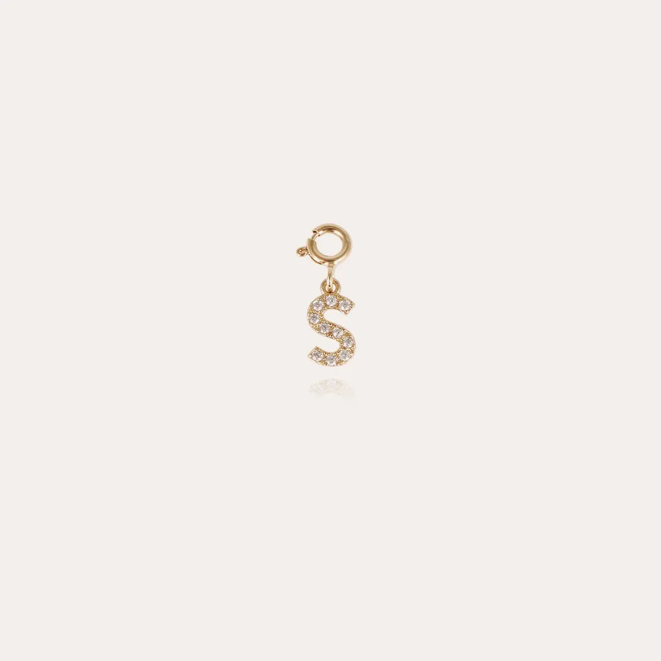 gas-bijoux-charms-lettre-s-strass-pendentif-dor-l-or-fin-2-cm image 1