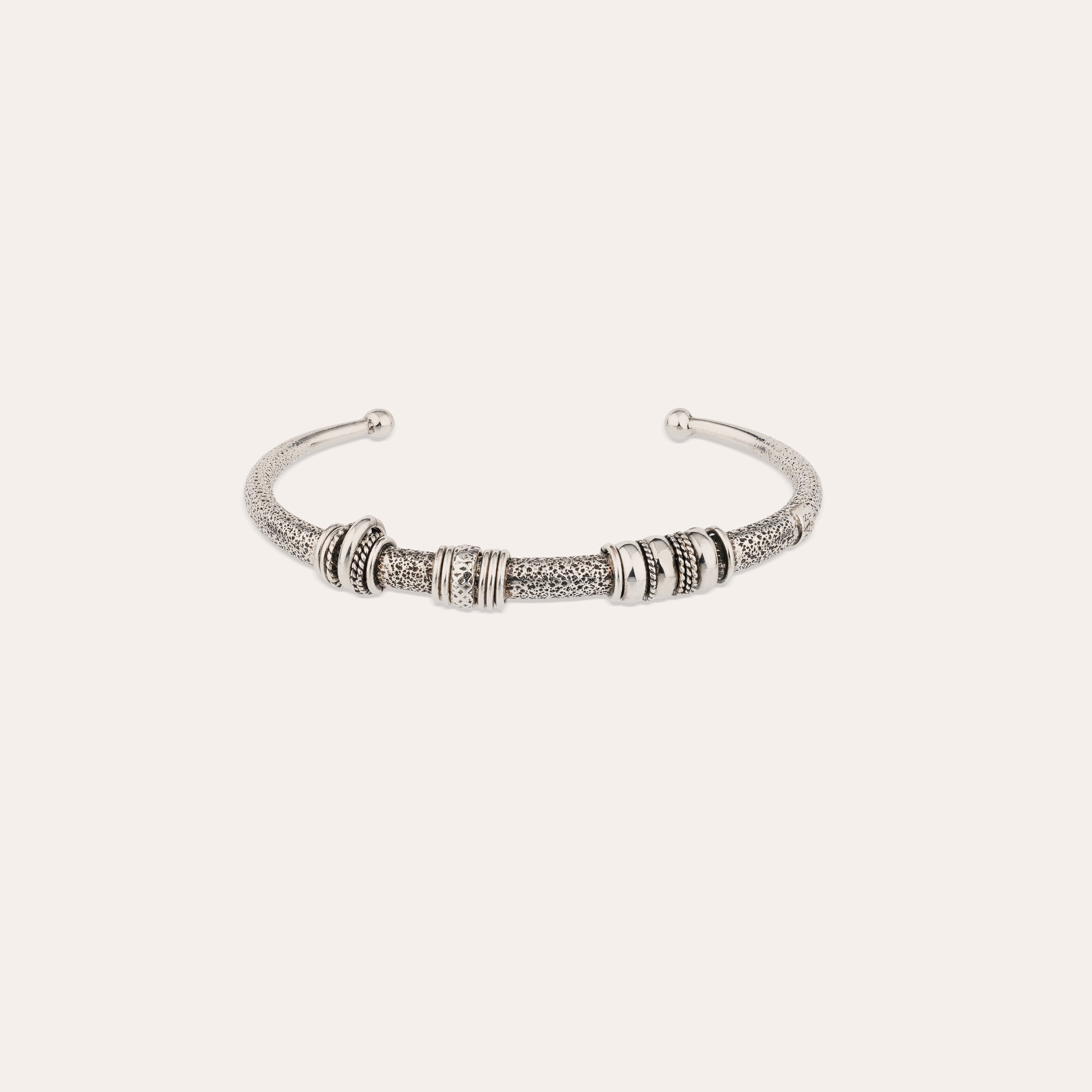 gas-bijoux-bracelet-maranzana-martel-jonc-argent-anneaux-vintage-taille-ajustabl image 1