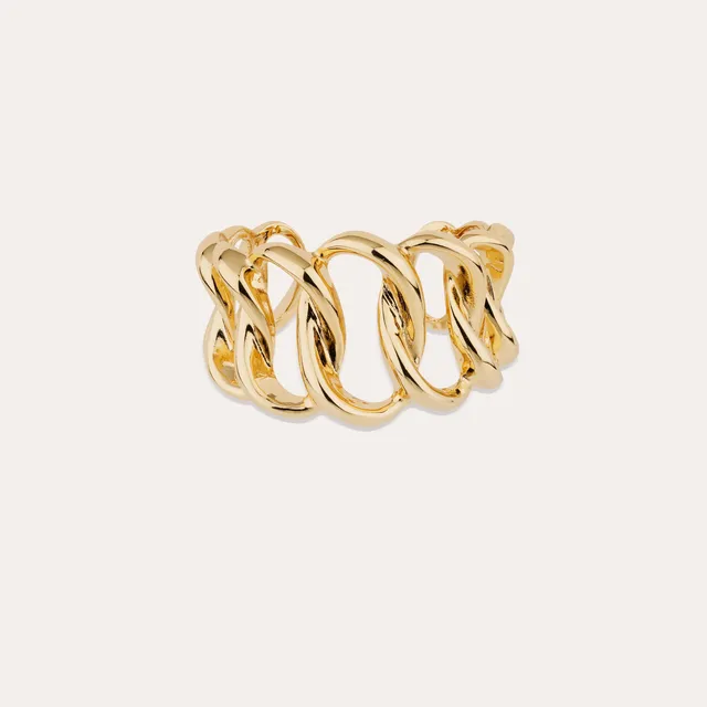 gas-bijoux-bronx-bracelet-manchette-dor-ajustable image 1