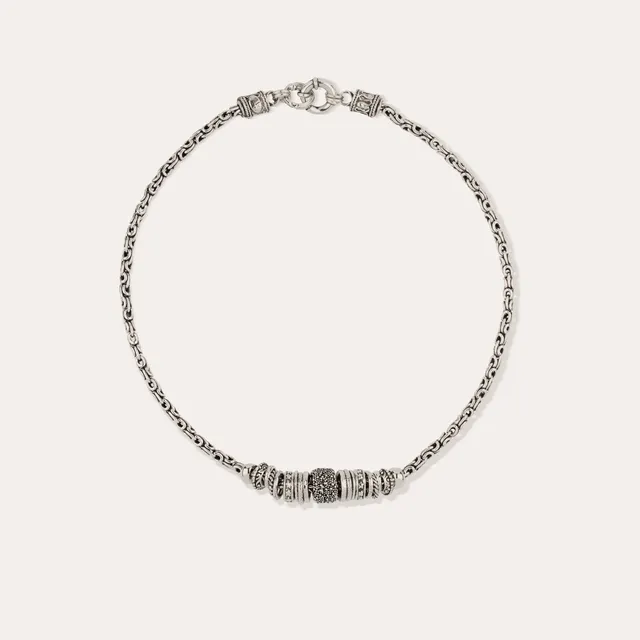 gas-bijoux-collier-marquise-cha-ne-argent-anneaux-vintage image 1