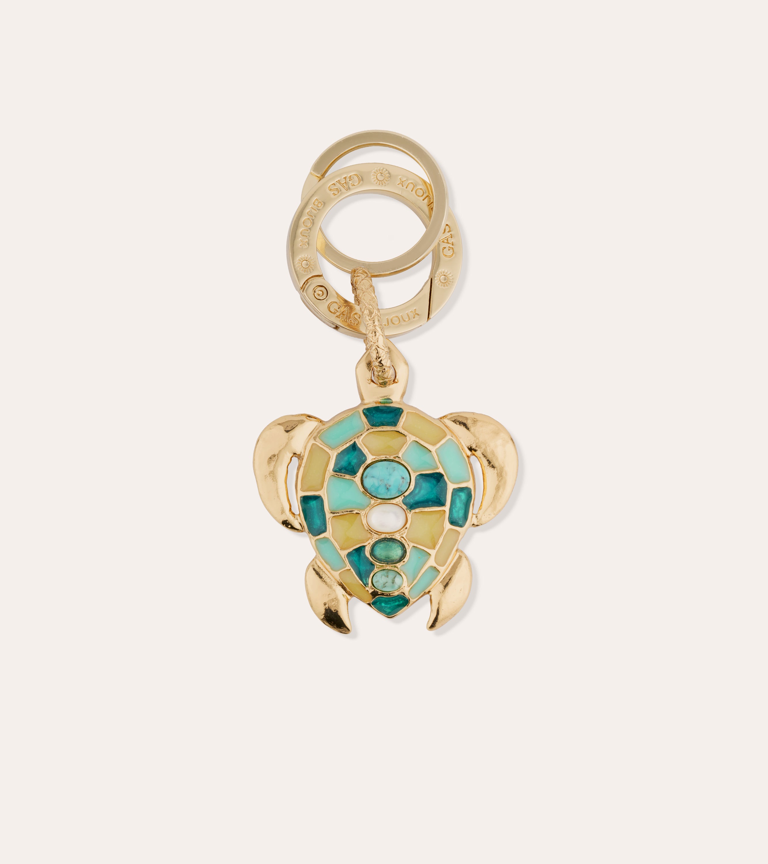 gas-bijoux-porte-cl-s-tortue-mail-charms-de-sac-argent-fait-main image 1