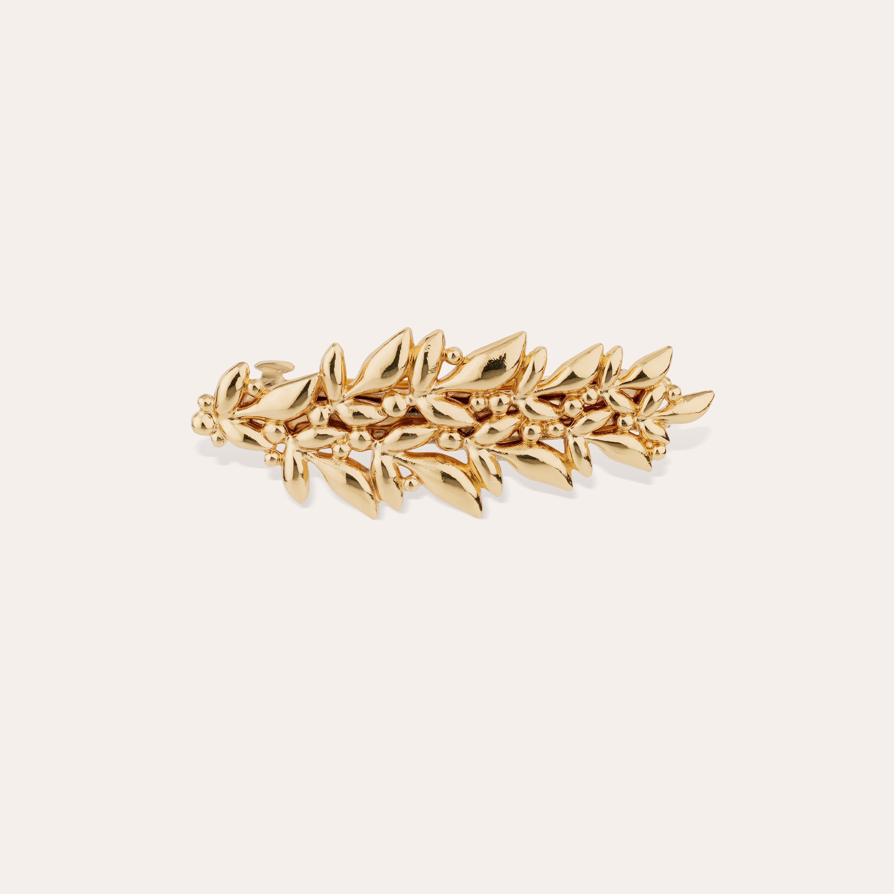 gas-bijoux-barrette-olea-dor-e-l-or-fin-design-ajour-feuille-d-olivier image 1