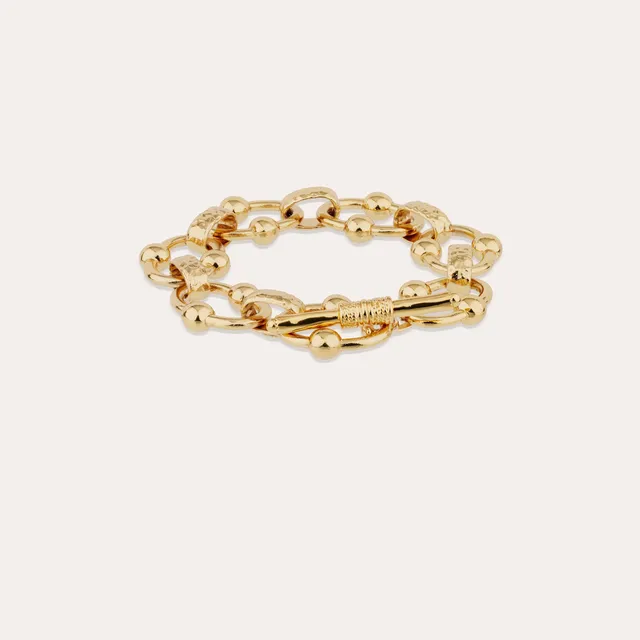 gas-bijoux-rivage-bracelet-cha-ne-dor-l-or-fin-maillons-polis image 1