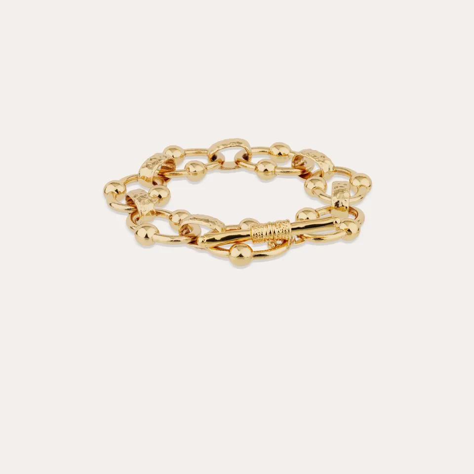 gas-bijoux-rivage-bracelet-cha-ne-dor-l-or-fin-maillons-polis image 1