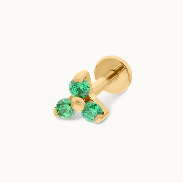 obsidian-piercing-trinity-mermaid-piercing-h-lix-tragus-titane-pvd-gold-trio-cri image 1