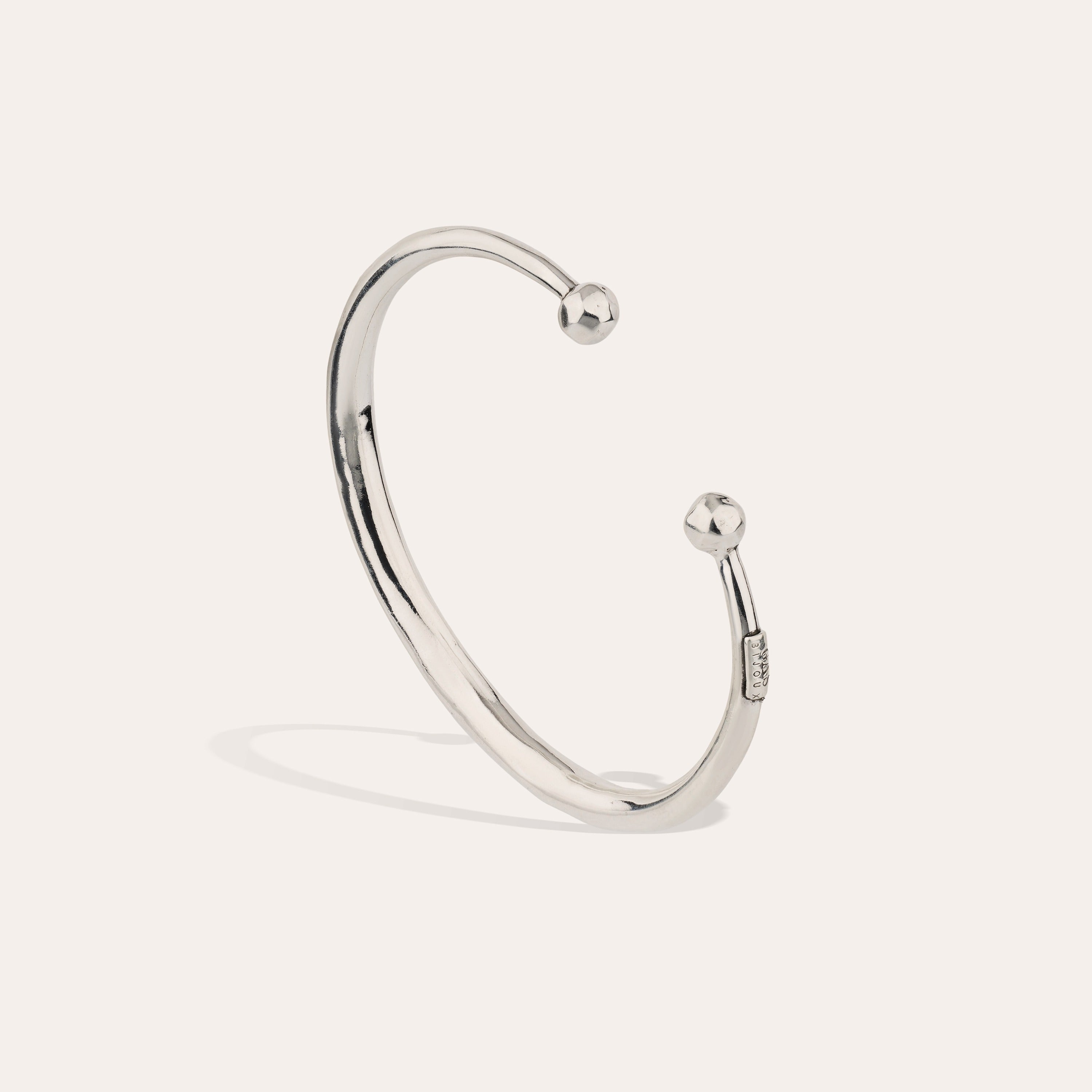 gas-bijoux-bracelet-lino-argent-jonc-martel-ajustable image 3