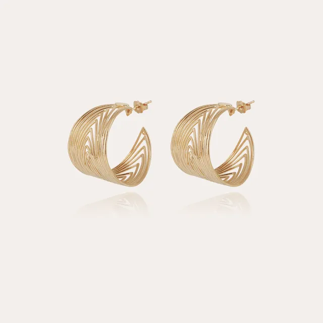 gas-bijoux-boucle-d-oreilles-cr-oles-wave-dor-es-l-or-fin-martel-es-main image 1