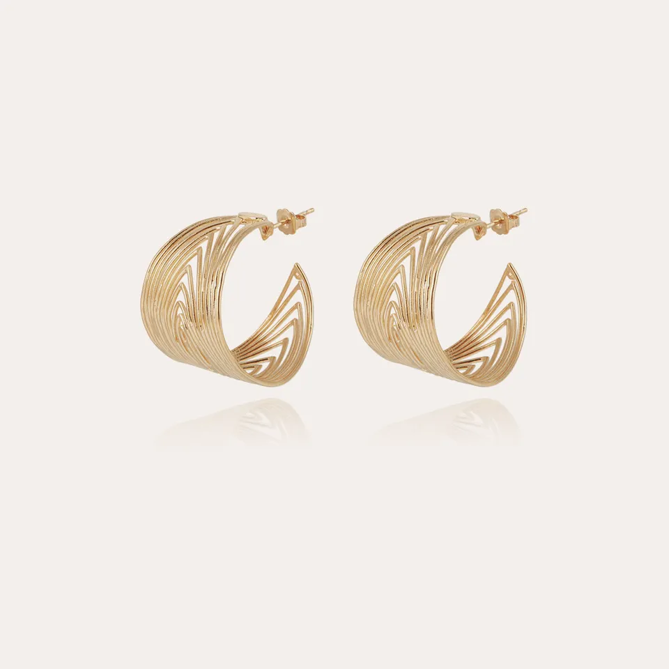 gas-bijoux-boucle-d-oreilles-cr-oles-wave-dor-es-l-or-fin-martel-es-main image 1