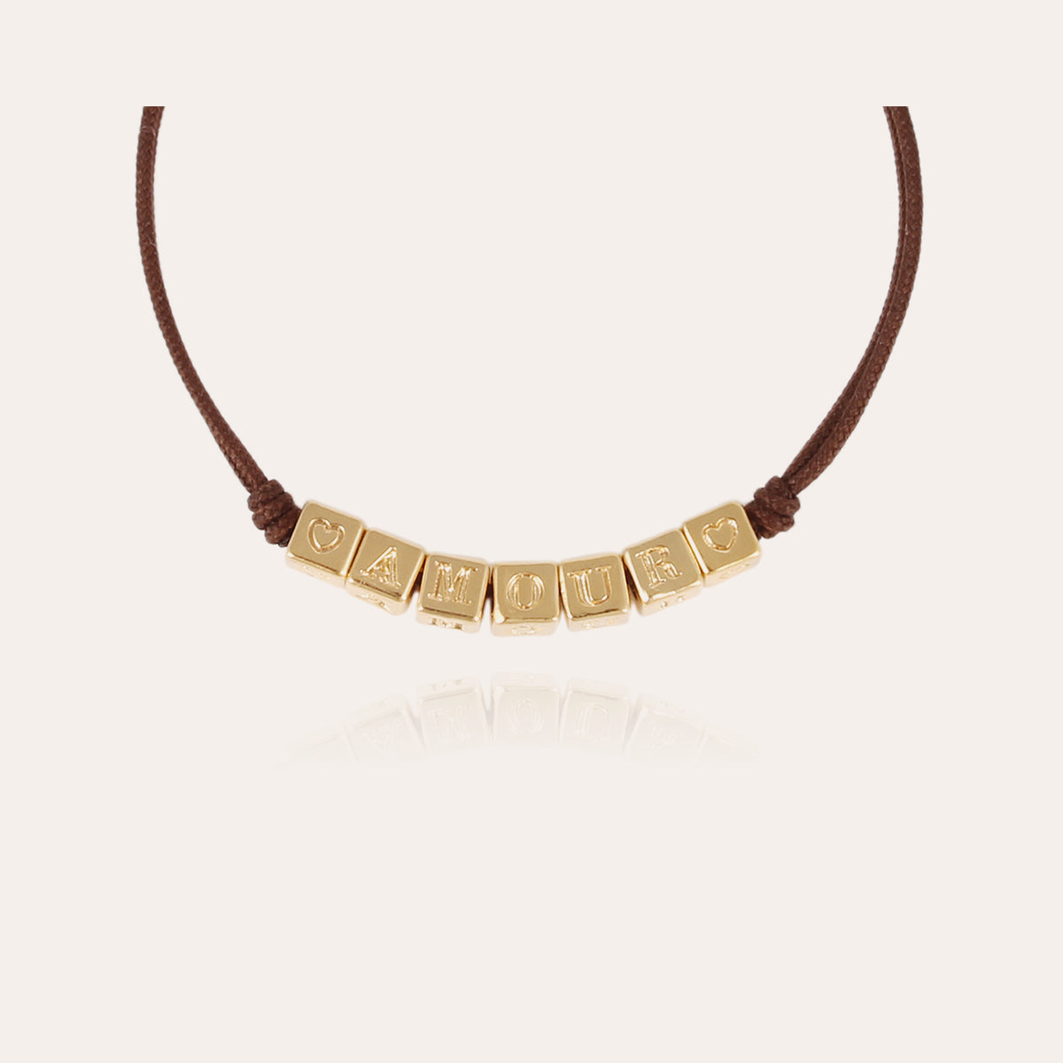 gas-bijoux-bracelet-amour-dor-l-or-fin-cubes-lettres-ajustable image 2