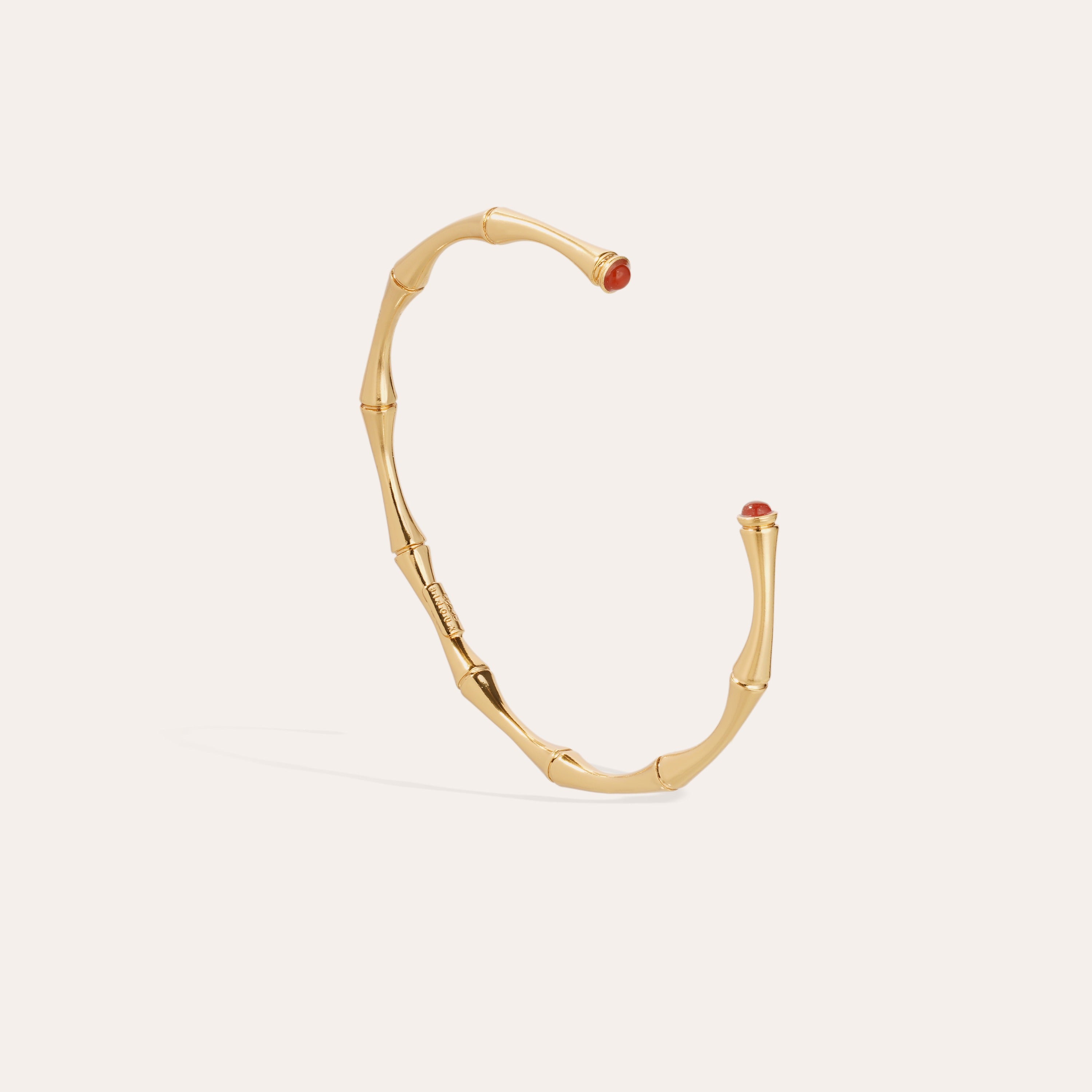 gas-bijoux-bracelet-bambou-jonc-mini-dor-l-or-fin-cabochons-de-cornaline-taille- image 3