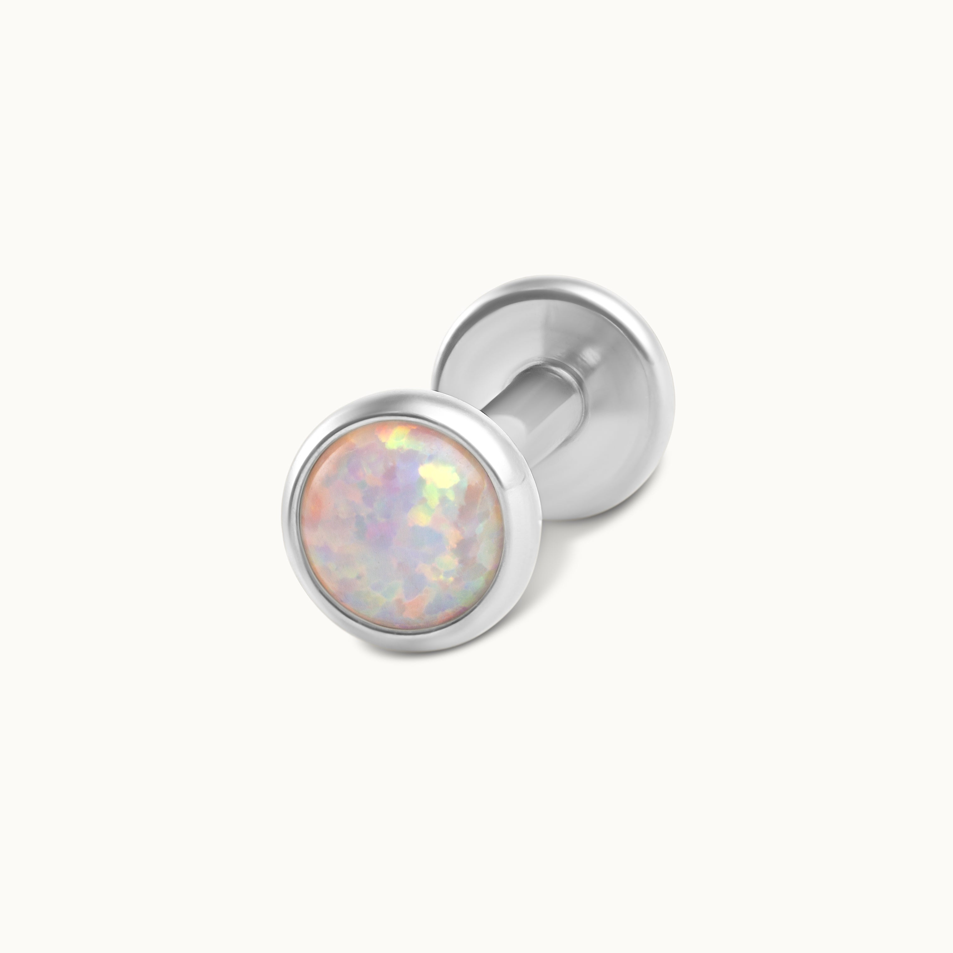 obsidian-piercing-cabochon-opale-blanche-piercing-titane-opale-blanche-ronde-1-2 image 2