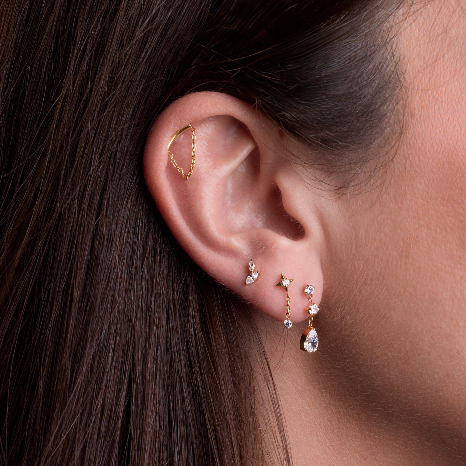obsidian-piercing-americano-bijou-d-oreille-cha-ne-toile-en-titane-zircons-caf-e image 7