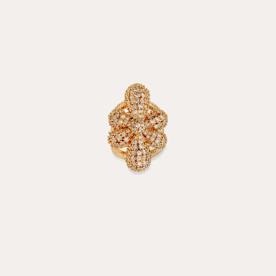 gas-bijoux-agapa-bague-fleur-dor-e-l-or-fin-pav-e-de-zircons image 1
