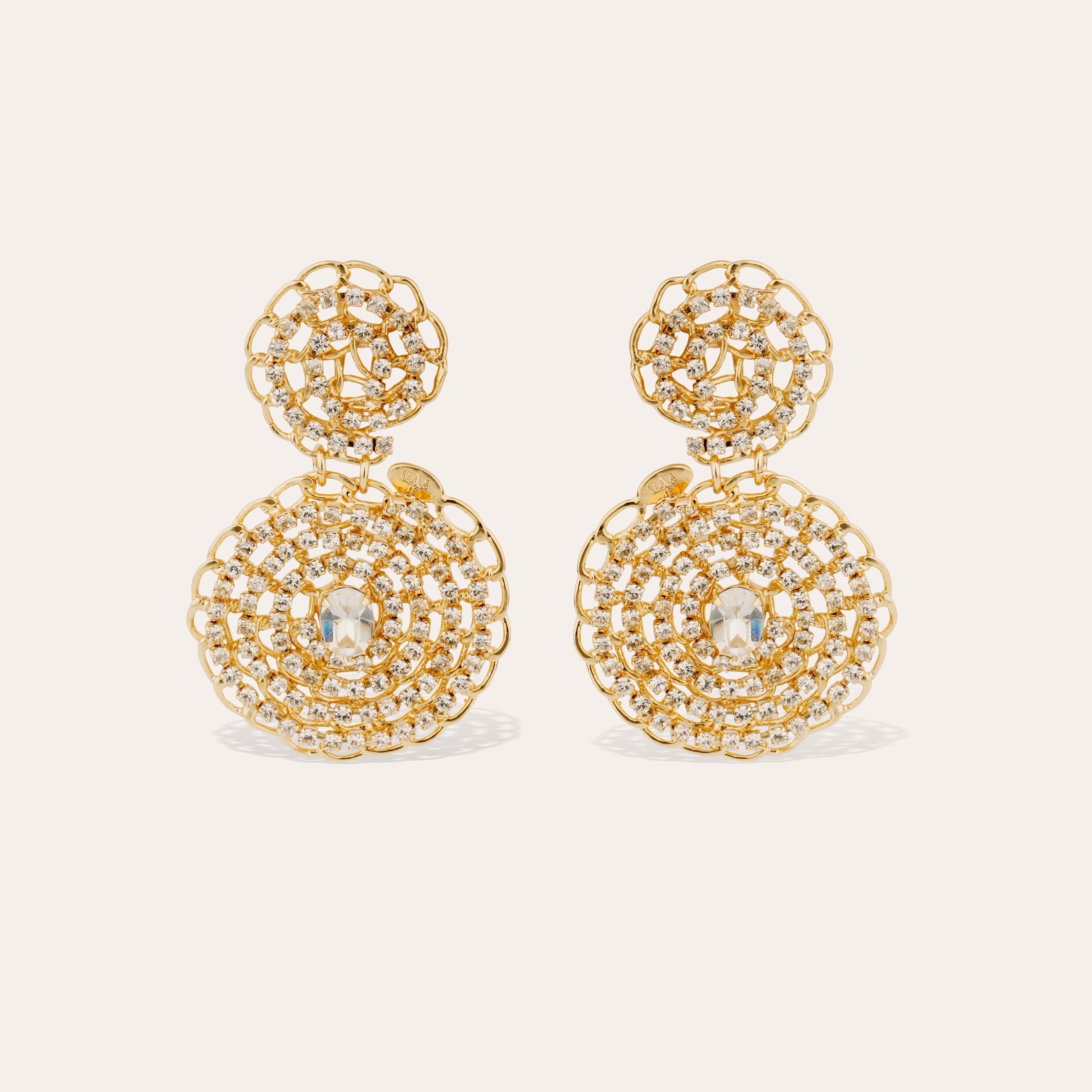 gas-bijoux-boucles-d-oreilles-onde-gourmette-strass-petit-mod-le-dor-es-l-or-fin image 1