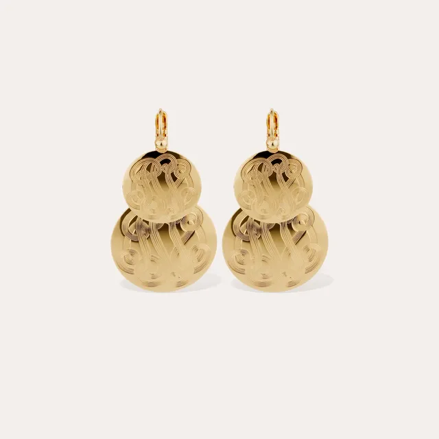 gas-bijoux-very-diva-double-petit-mod-le-boucles-d-oreilles-dor-es image 1
