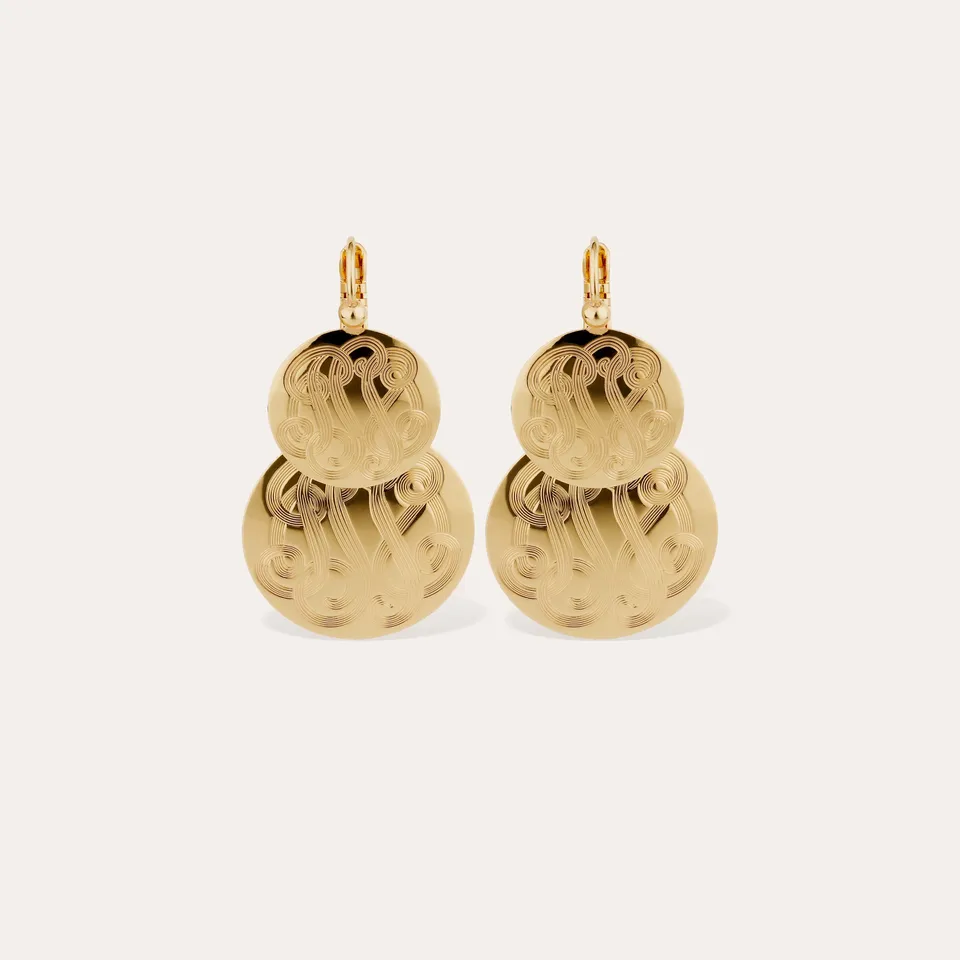 gas-bijoux-very-diva-double-petit-mod-le-boucles-d-oreilles-dor-es image 1